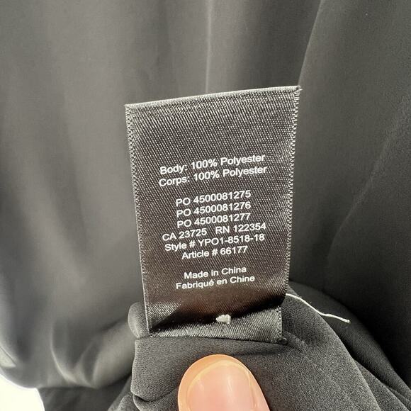 Aritzia Babaton Ruffle Short‎ Cap Sleeves Burt Mini Shift Dress Black Size Large - Picture 10 of 10